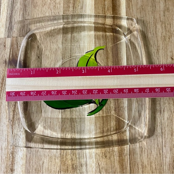 Hazel Atlas 4 Gay Fad Green Plants 5.5” Square Saucer Dessert Plates USA Rare - Picture 6 of 8